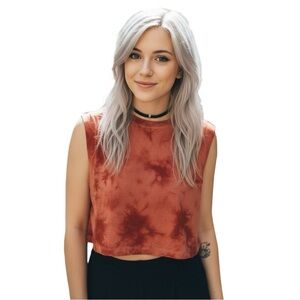 JoyLab Red Tie-Dye Muscle Tee